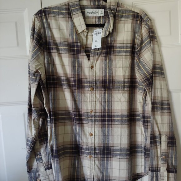 Abercrombie Flannel Checked Shirt Size Medium - Picture 1 of 5